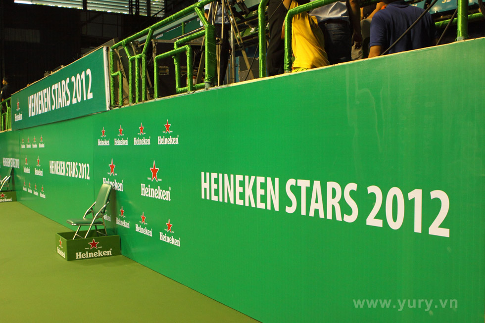 Một góc sân giải quần vợt Heneiken Stars 2012