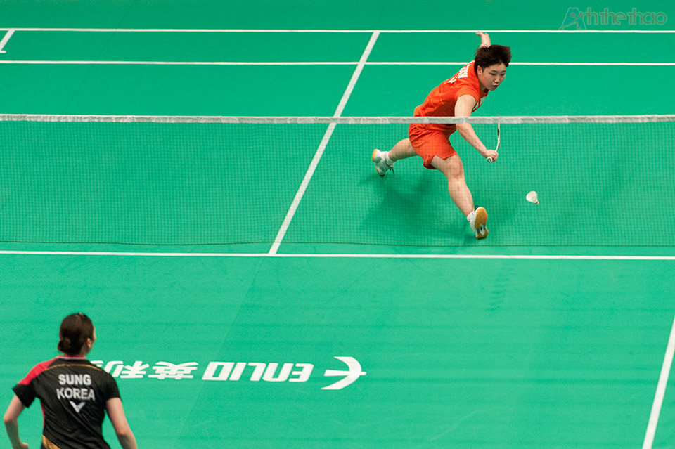 Trận đấu đơn nữ diễn ra vô cùng kịch tính giữa tay vợt Nhật Bản Akane Yamaguchi và tay vợt Hàn Quốc Sung Ji Hyun